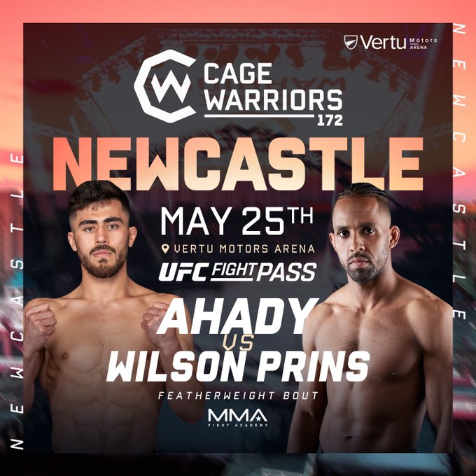 Cracking Fight Announcement: Ahady vs Wilson Prins at Cage Warriors 172